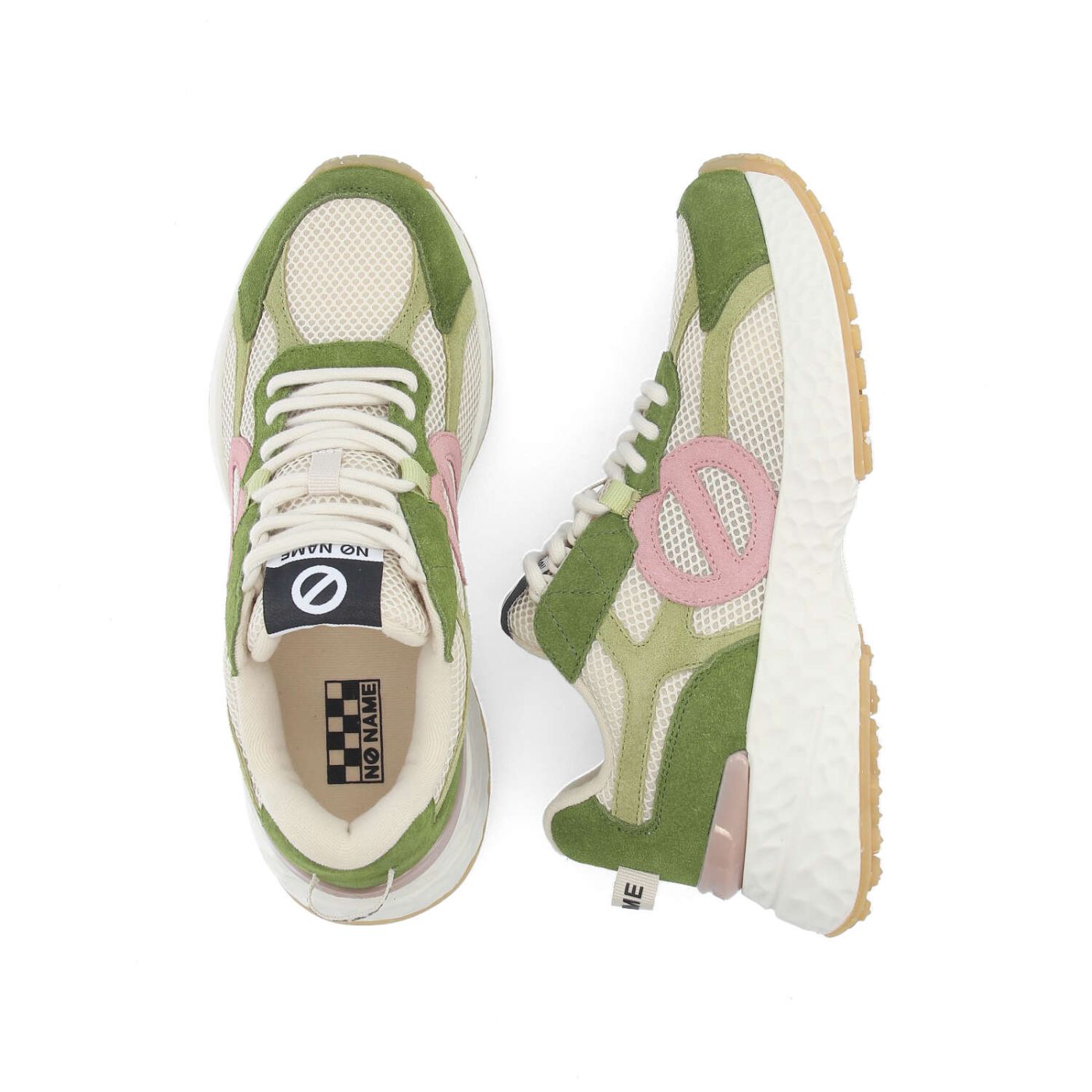 CARTER 2.0 RUNNER W - MESH/SUEDE/SUED - BEIGE/SAGE GREEN/PINK